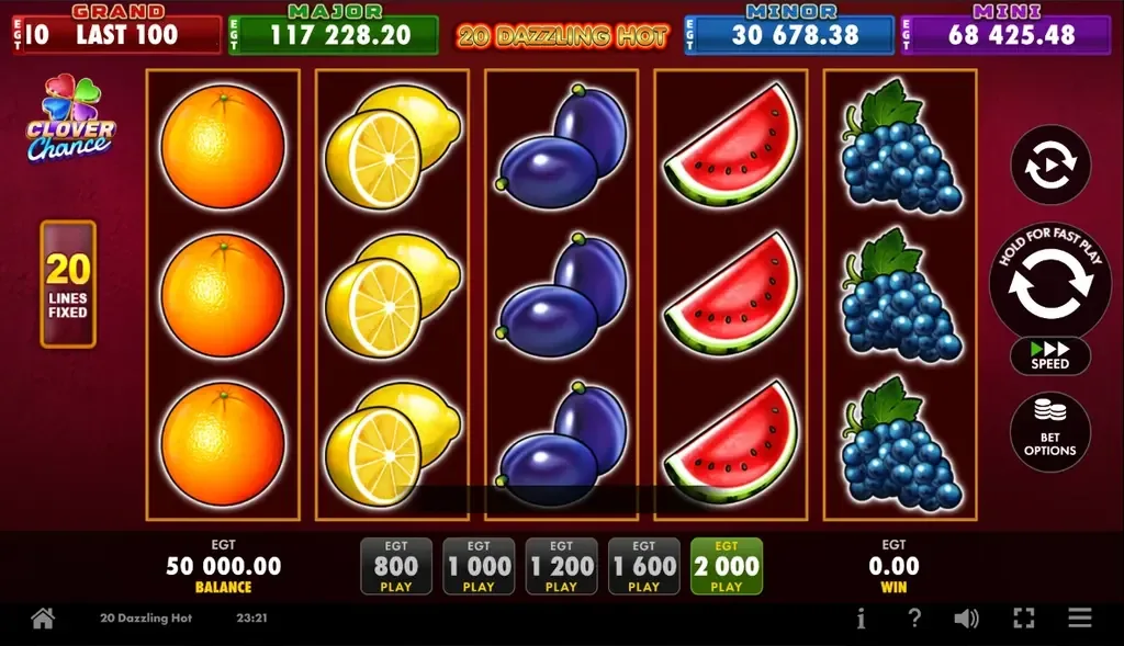 20 Dazzling Hot Clover Chance