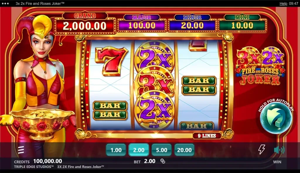 3x 2x Fire and Roses Joker