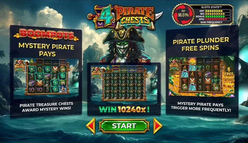 4 Pirate Chests
