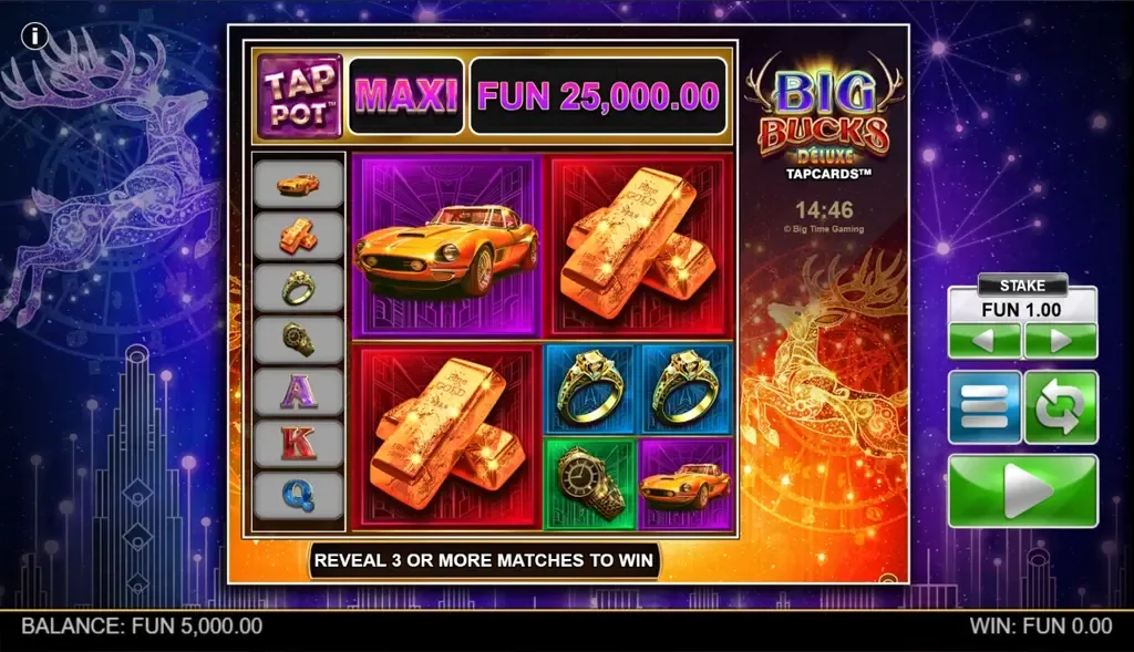 Big Bucks Deluxe Tapcards