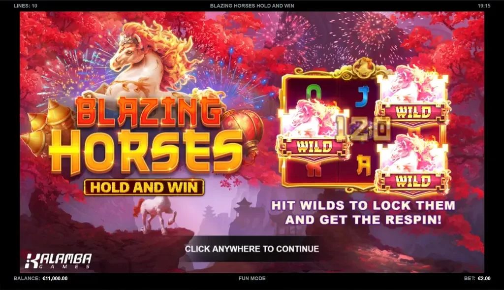 Blazing Horses Hold and Win