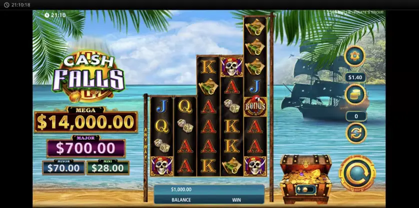 Cash Falls Pirate's Trove