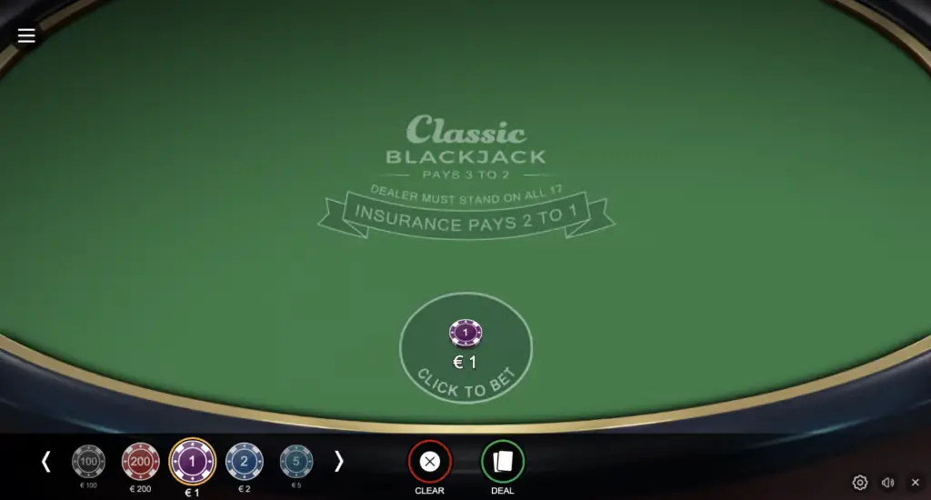 Classic Blackjack (6 Deck)