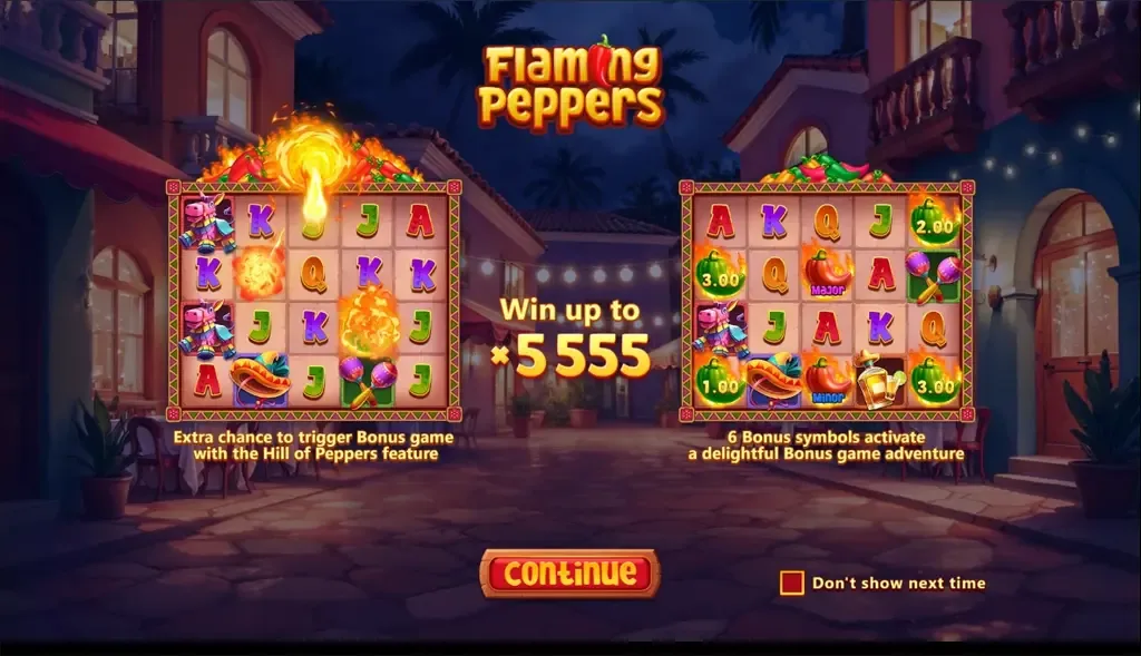 Flaming Peppers Hold and Spin