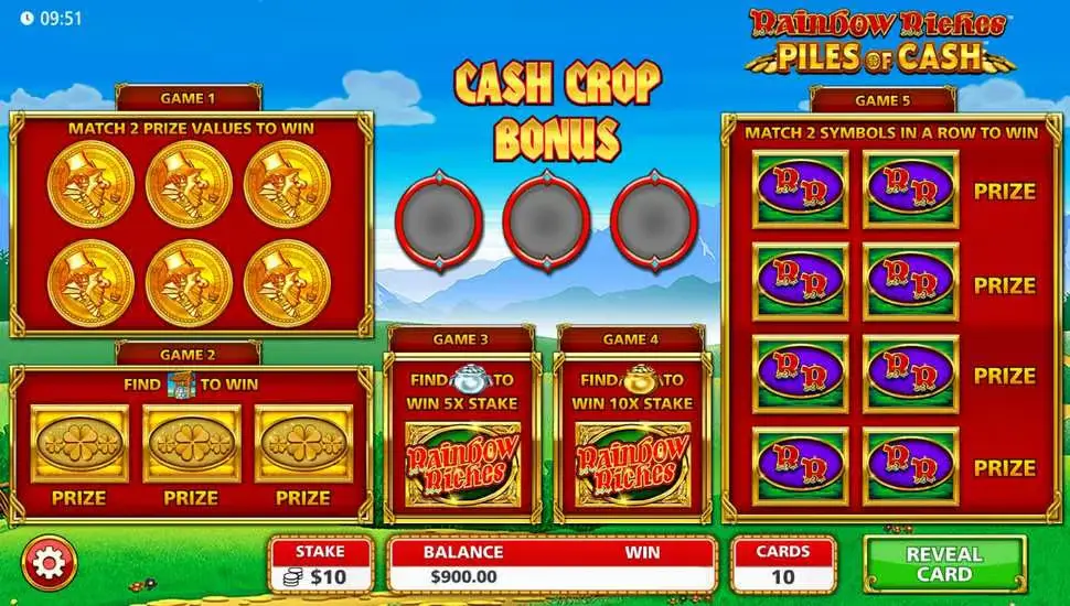 Rainbow Riches Piles Of Cash