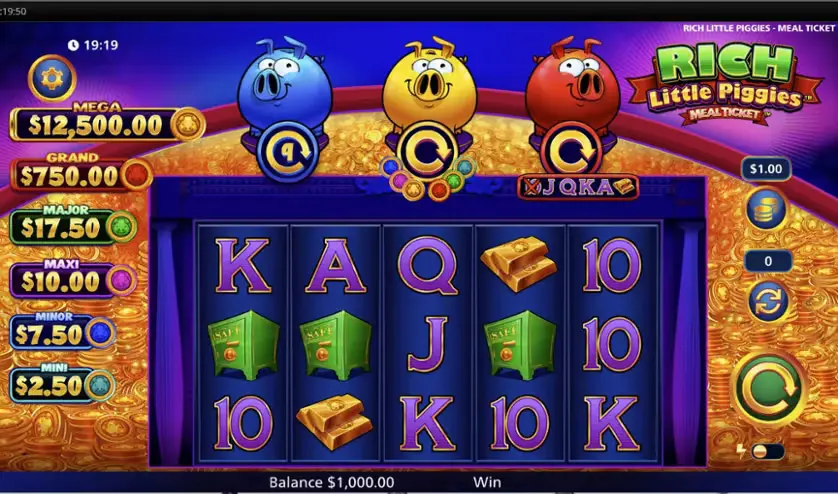 Rich Little Piggies Meal Ticket