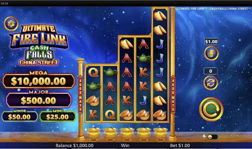 Ultimate Fire Link Cash Falls China Street